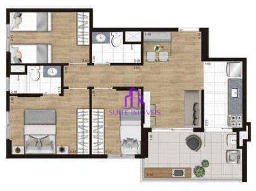 Apartamento à venda com 2 quartos, 37m² - Foto 4