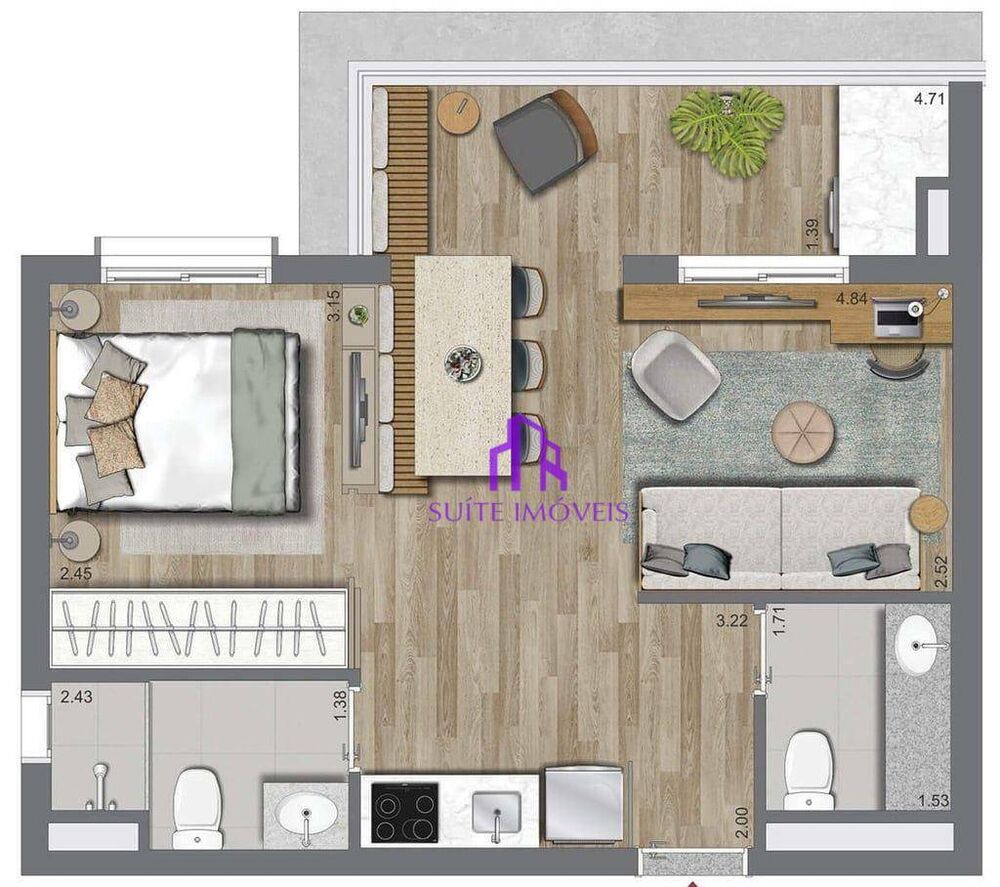 Apartamento, 2 quartos, 40 m² - Foto 1