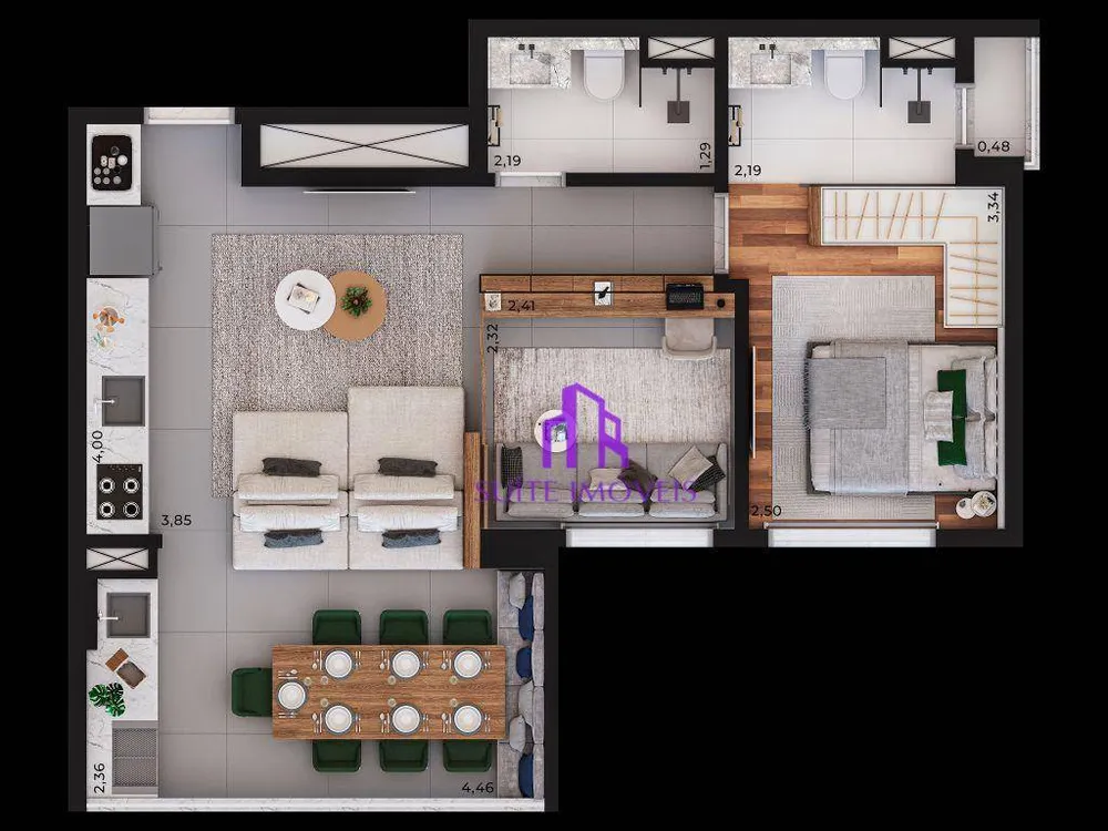 Apartamento, 1 quarto, 37 m² - Foto 4
