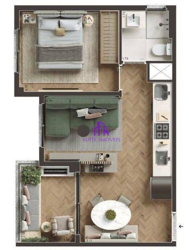 Apartamento, 1 quarto, 36 m² - Foto 5