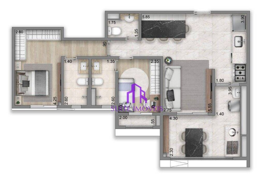 Apartamento, 2 quartos, 46 m² - Foto 23