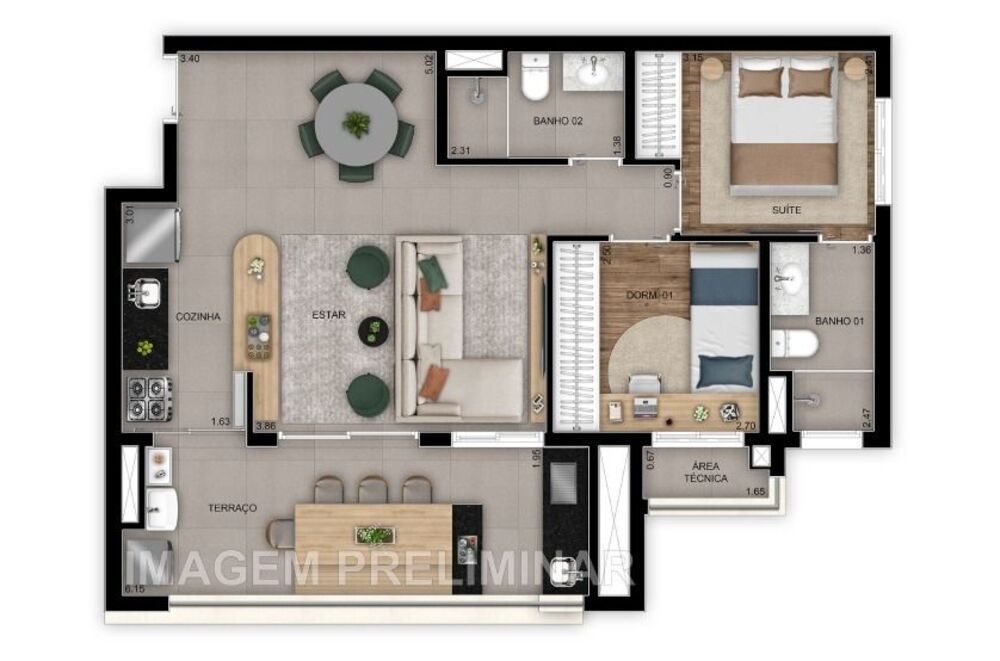 Apartamento, 2 quartos, 64 m² - Foto 5