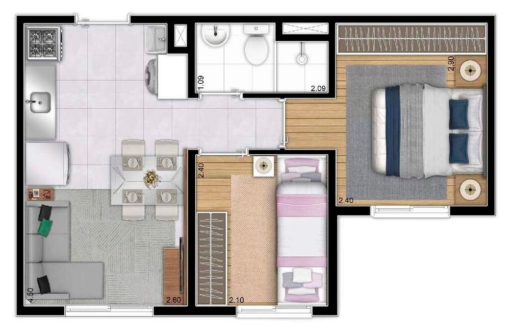 Apartamento, 2 quartos, 32 m² - Foto 12