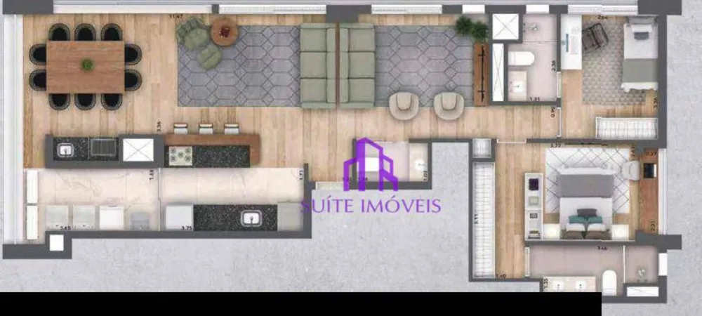 Apartamento, 3 quartos, 108 m² - Foto 3