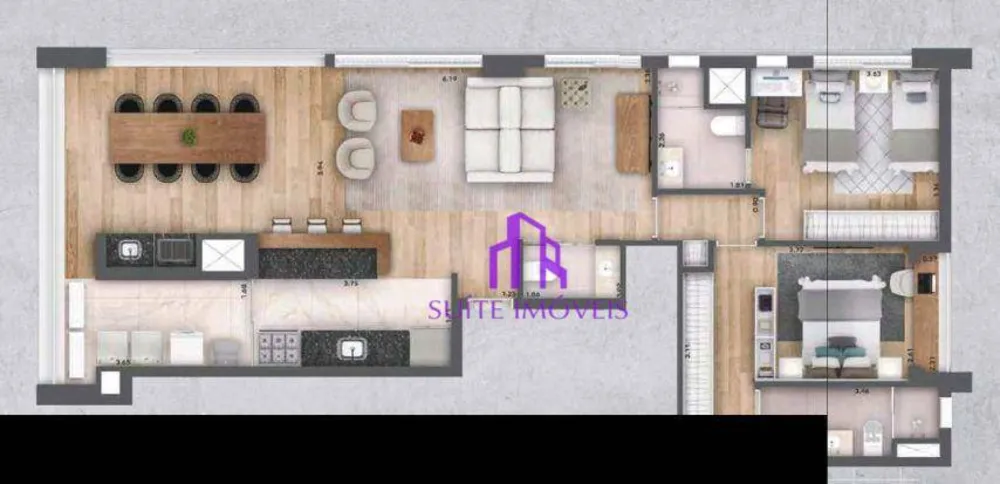 Apartamento, 3 quartos, 108 m² - Foto 2