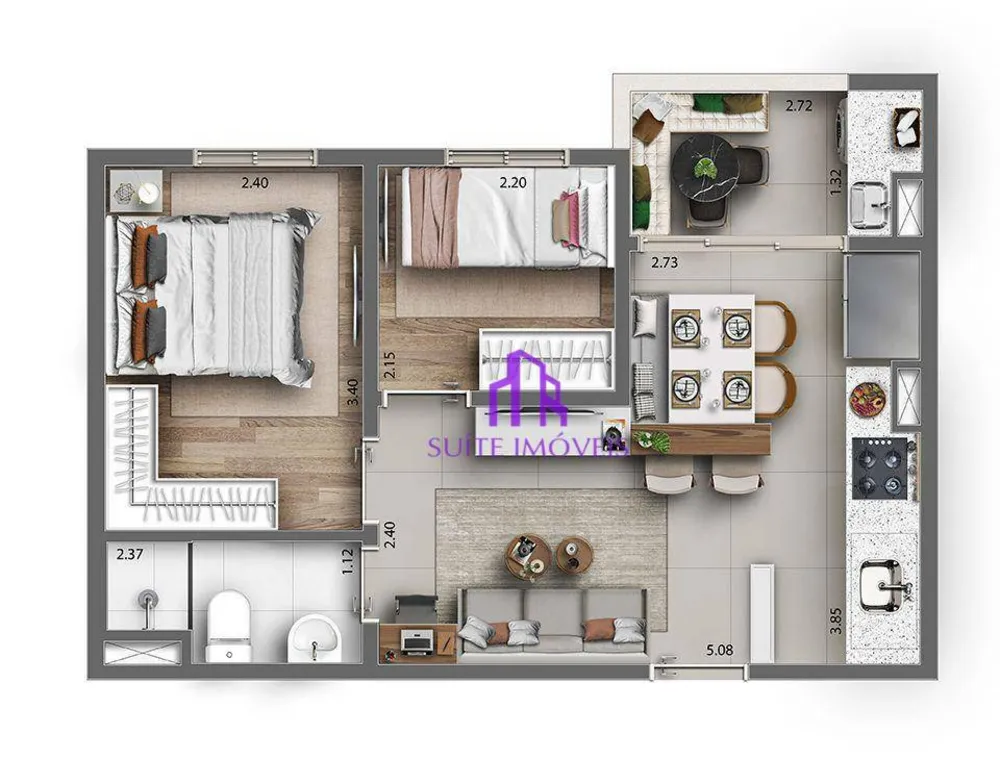Cobertura, 3 quartos, 81 m² - Foto 1