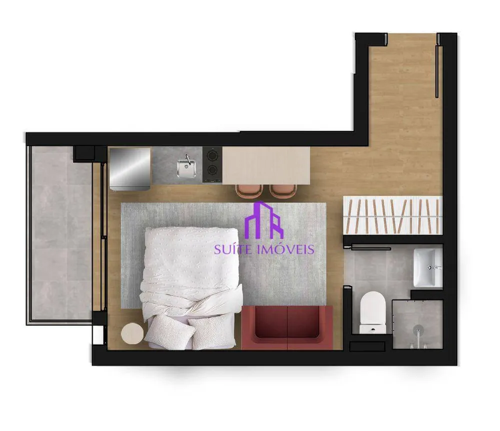 Apartamento, 1 quarto, 42 m² - Foto 2