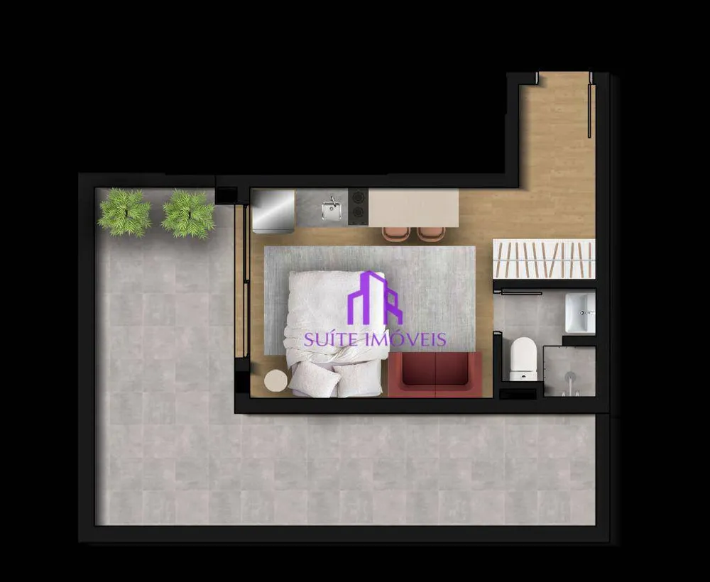 Apartamento, 1 quarto, 42 m² - Foto 1