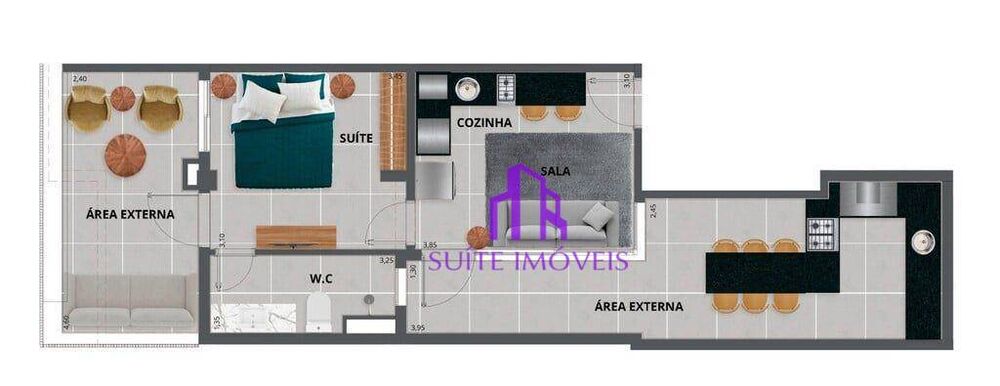 Apartamento, 1 quarto, 67 m² - Foto 1