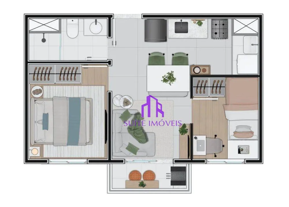 Apartamento, 2 quartos, 46 m² - Foto 3