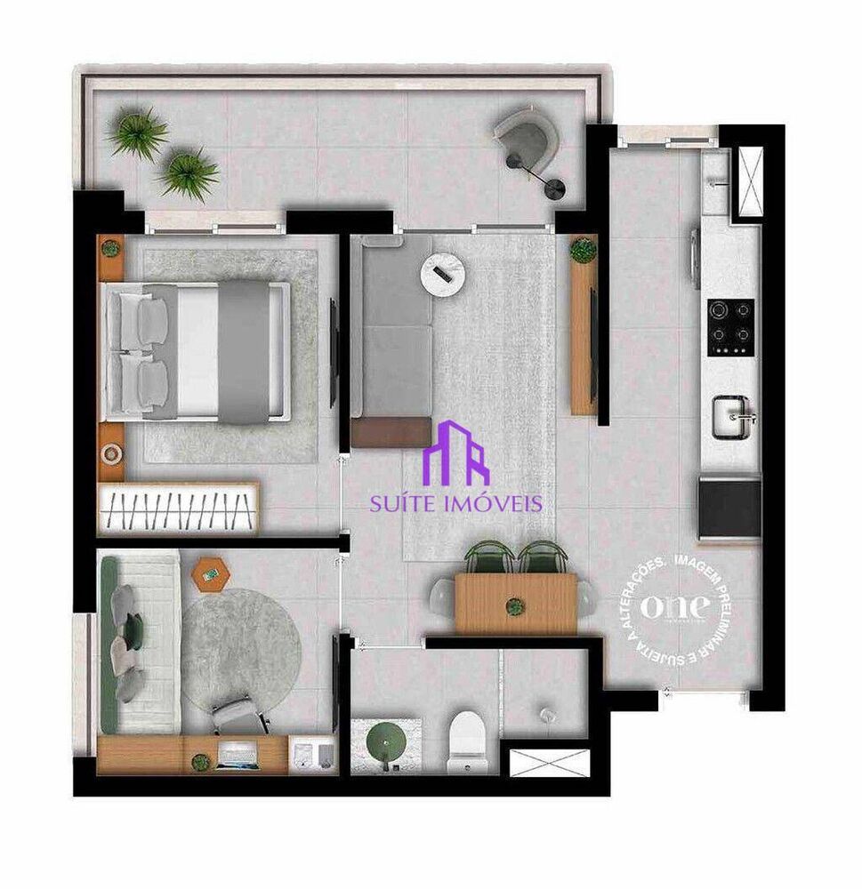 Apartamento, 2 quartos, 47 m² - Foto 1