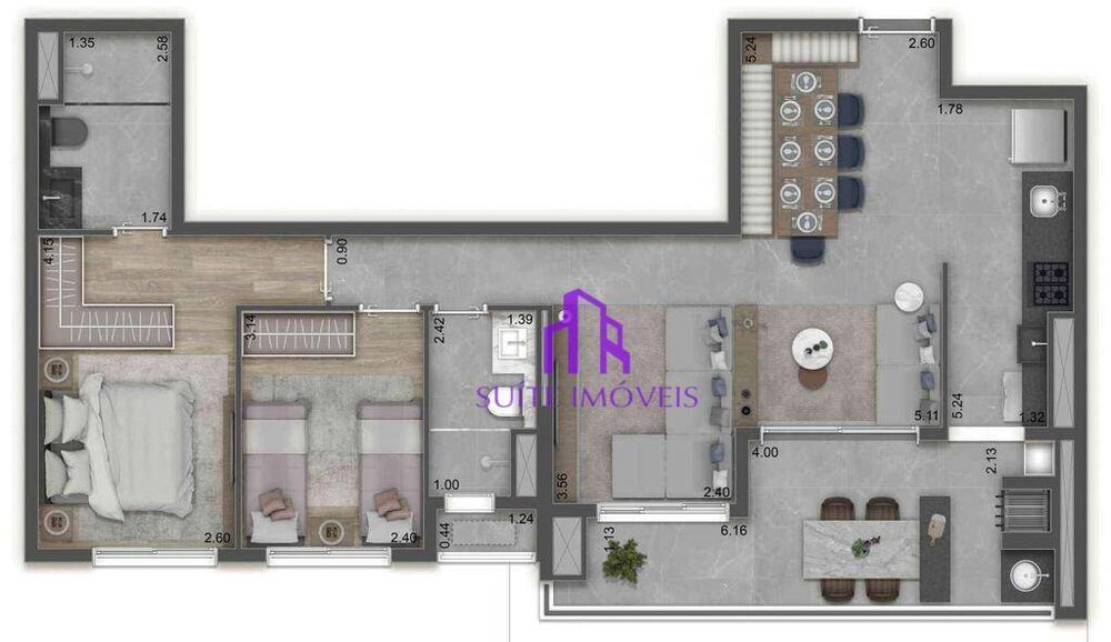 Apartamento, 3 quartos, 110 m² - Foto 2