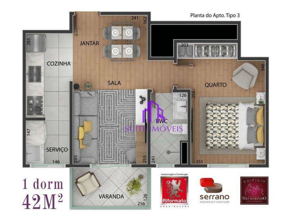 Apartamento, 2 quartos, 51 m² - Foto 1