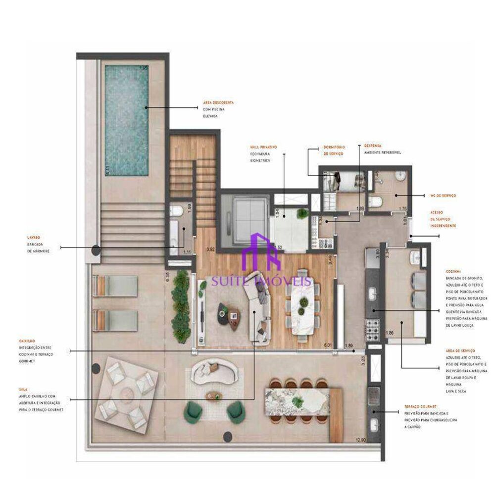 Apartamento, 3 quartos, 200 m² - Foto 5