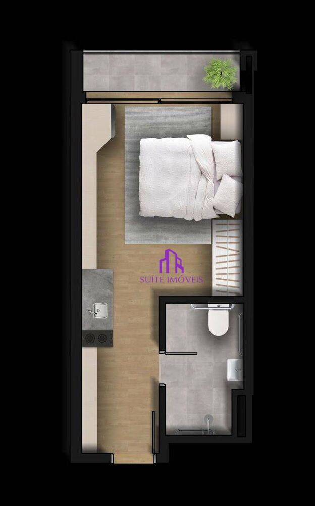 Kitnet-Studio, 24 m² - Foto 1