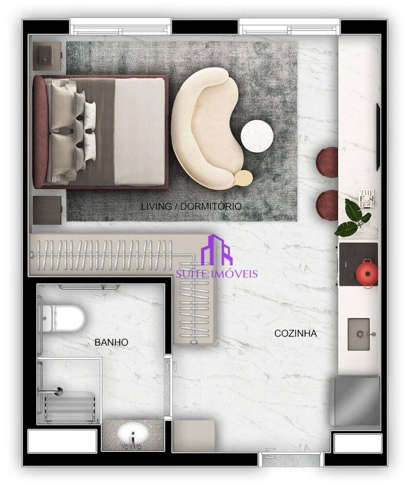 Kitnet-Studio, 31 m² - Foto 2
