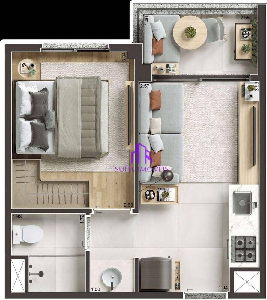 Apartamento, 1 quarto, 28 m² - Foto 4