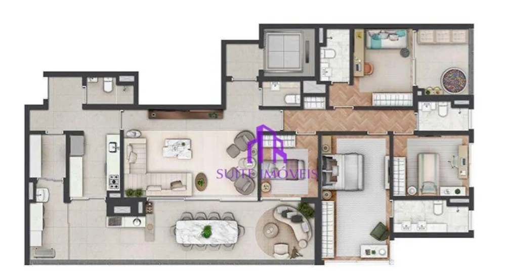 Apartamento, 4 quartos, 396 m² - Foto 1
