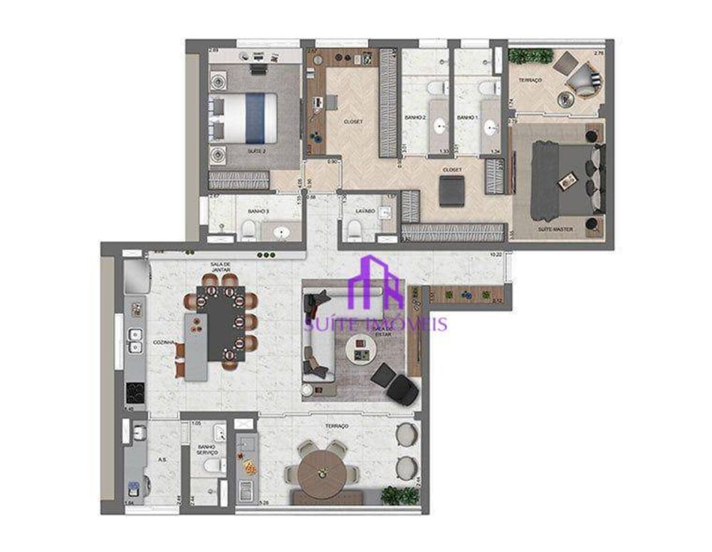 Apartamento, 3 quartos, 140 m² - Foto 8