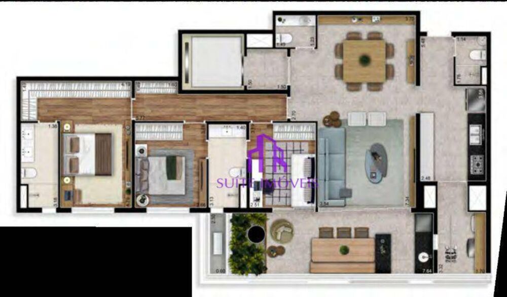 Apartamento, 3 quartos, 184 m² - Foto 3