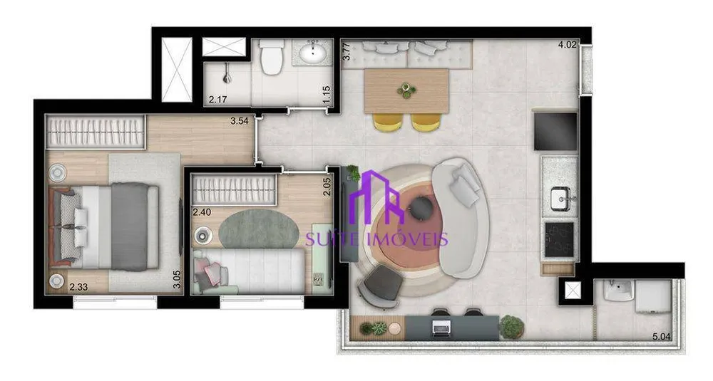 Apartamento, 2 quartos, 62 m² - Foto 3