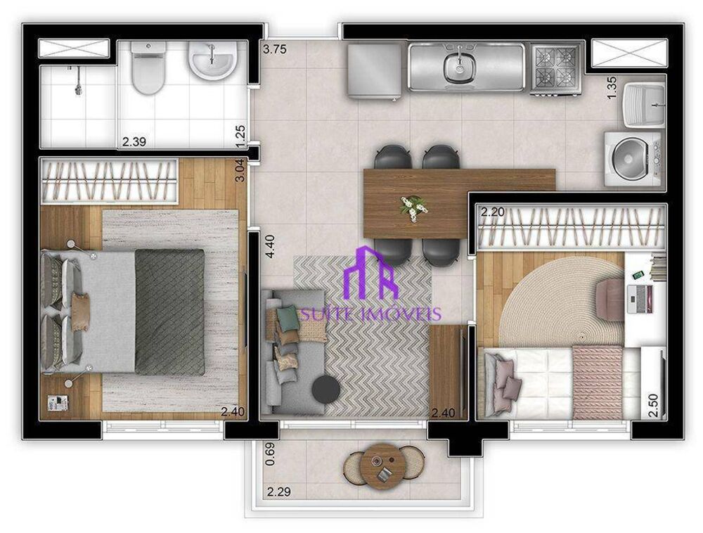 Apartamento, 2 quartos, 38 m² - Foto 4