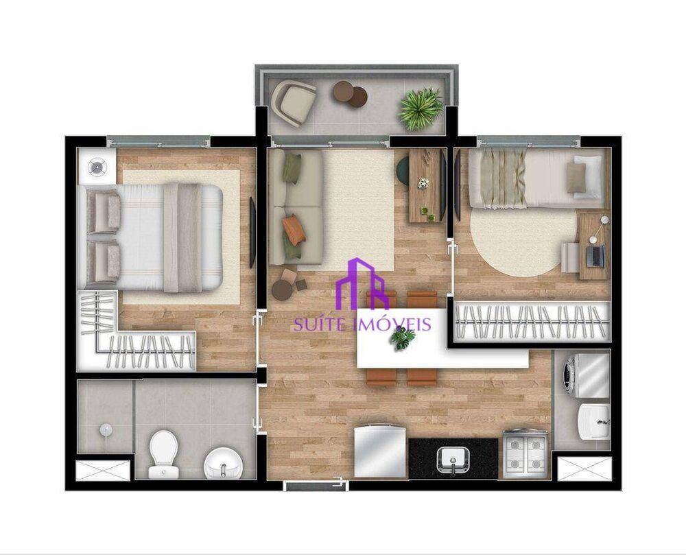 Apartamento, 2 quartos, 36 m² - Foto 1