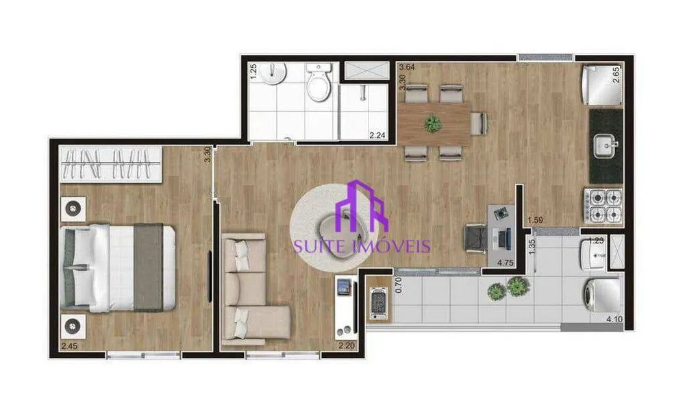 Apartamento, 2 quartos, 50 m² - Foto 4