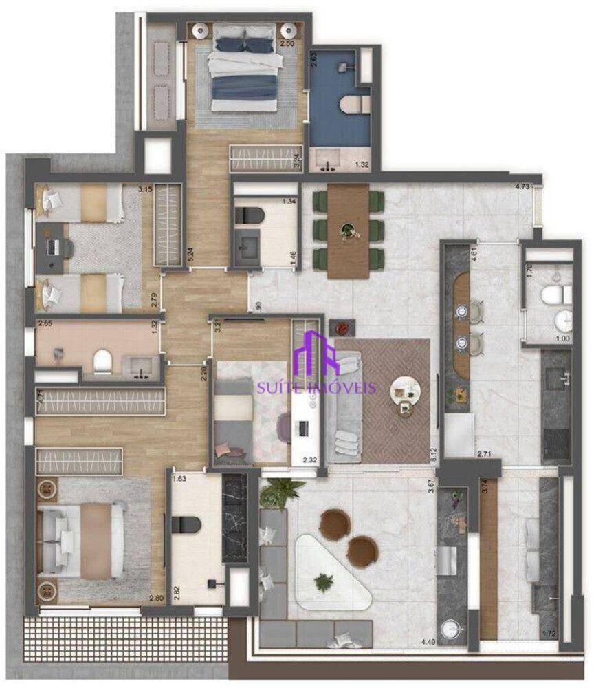 Apartamento, 3 quartos, 132 m² - Foto 4