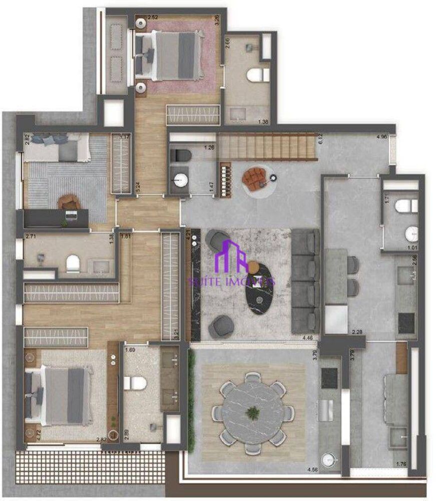 Apartamento, 3 quartos, 132 m² - Foto 1