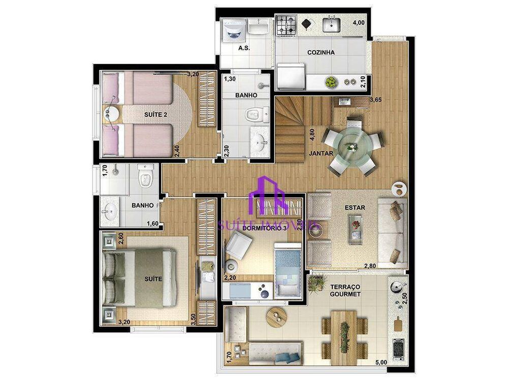 Cobertura, 3 quartos, 152 m² - Foto 5