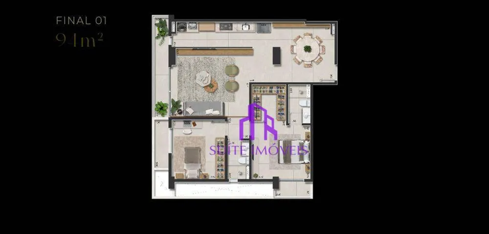 Apartamento, 2 quartos, 90 m² - Foto 2