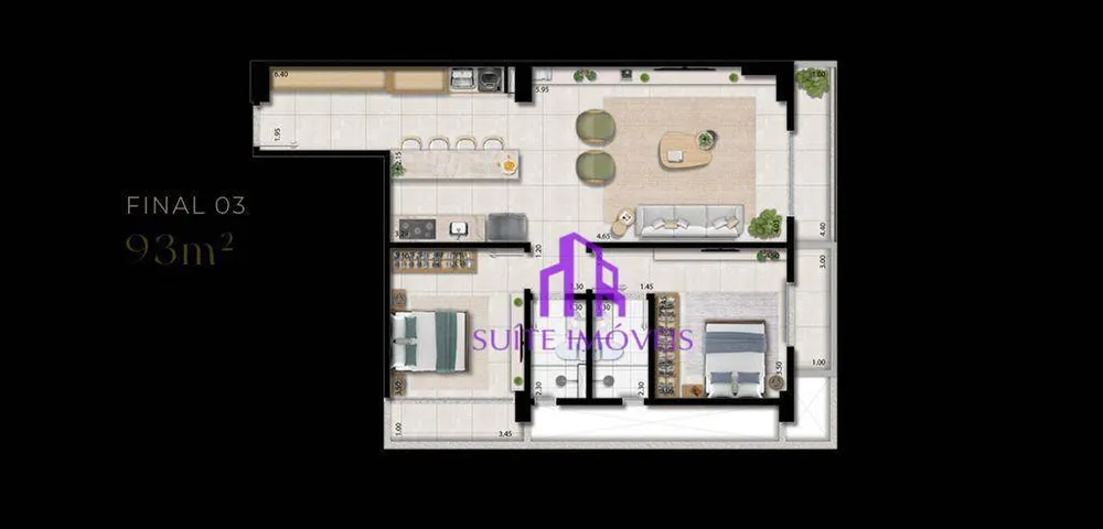 Apartamento, 2 quartos, 90 m² - Foto 1