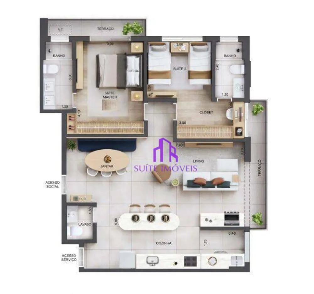 Apartamento, 3 quartos, 126 m² - Foto 4