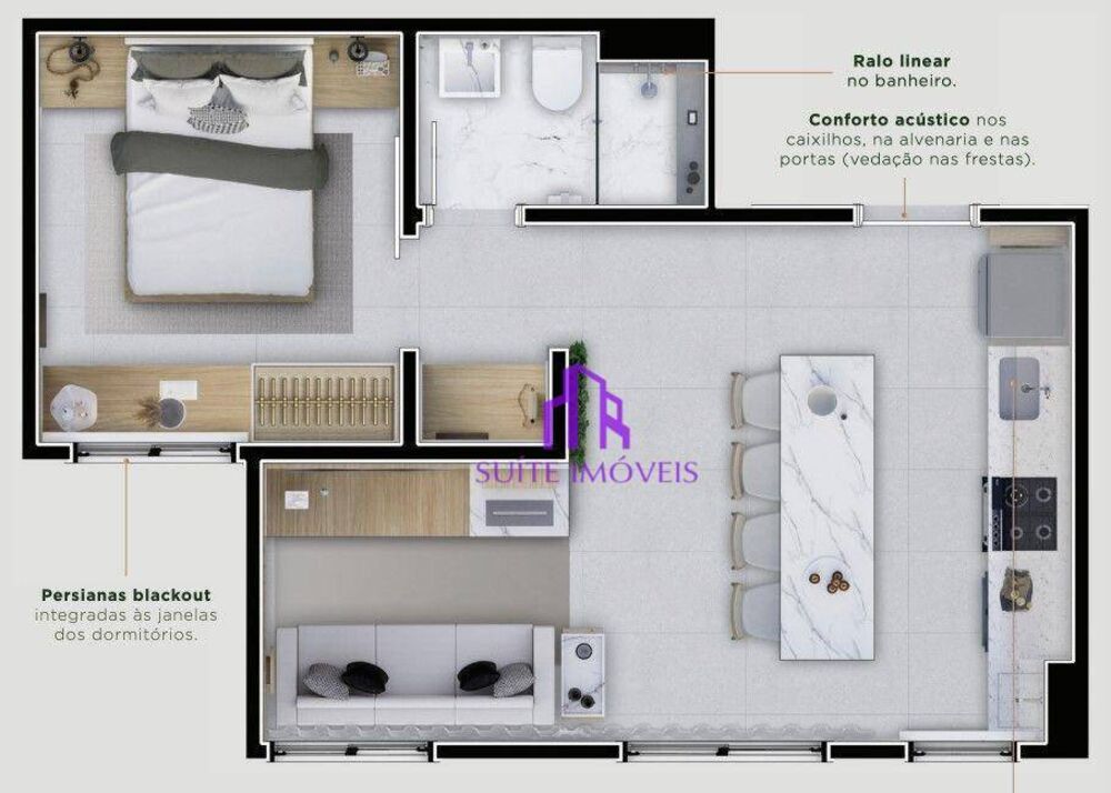 Apartamento, 2 quartos, 35 m² - Foto 3