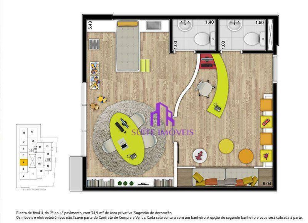 Sala-Conjunto, 67 m² - Foto 4