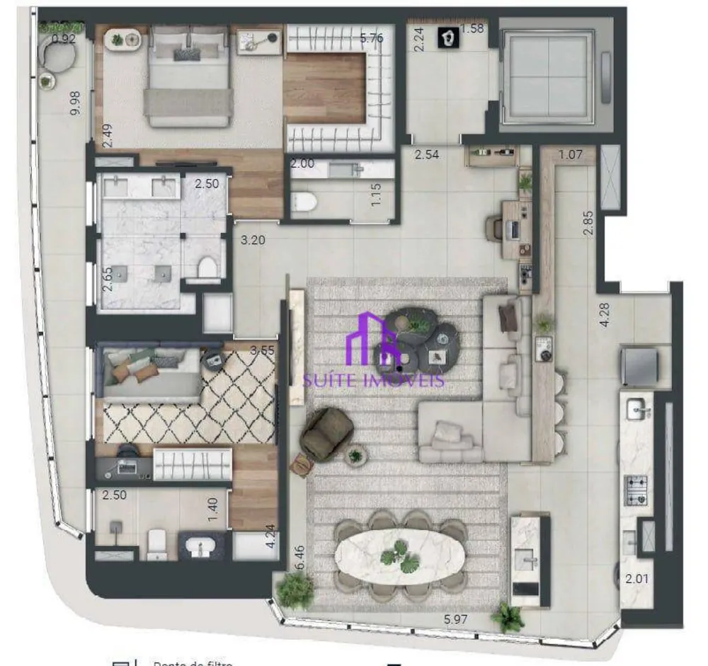 Apartamento, 2 quartos, 77 m² - Foto 4