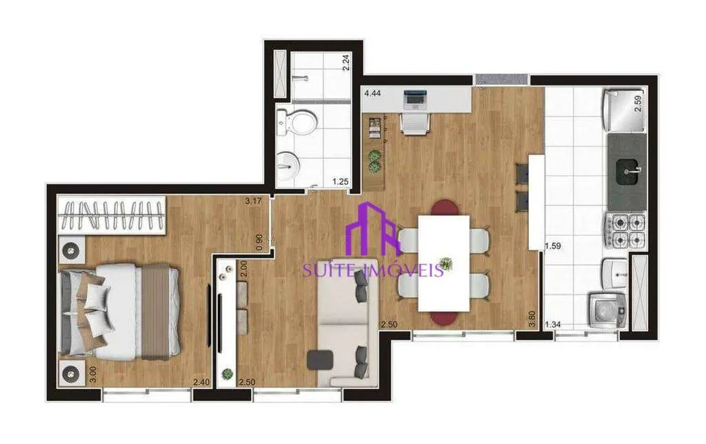 Apartamento, 2 quartos, 38 m² - Foto 4