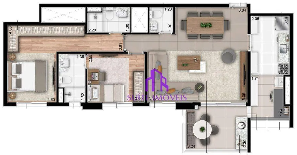 Apartamento, 4 quartos, 115 m² - Foto 1