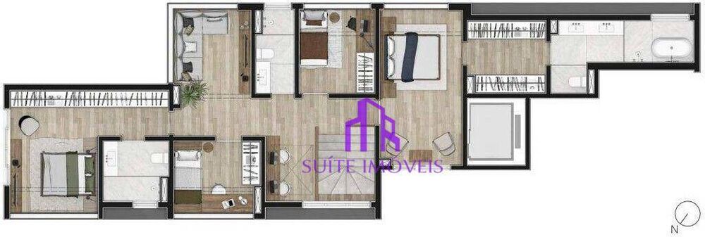 Apartamento à venda com 4 quartos, 244m² - Foto 2