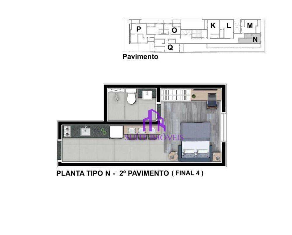 Apartamento, 1 quarto, 33 m² - Foto 8