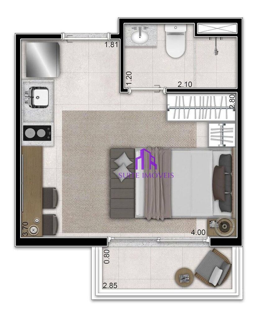 Apartamento, 1 quarto, 31 m² - Foto 15