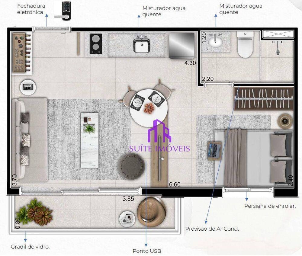 Apartamento, 1 quarto, 31 m² - Foto 9