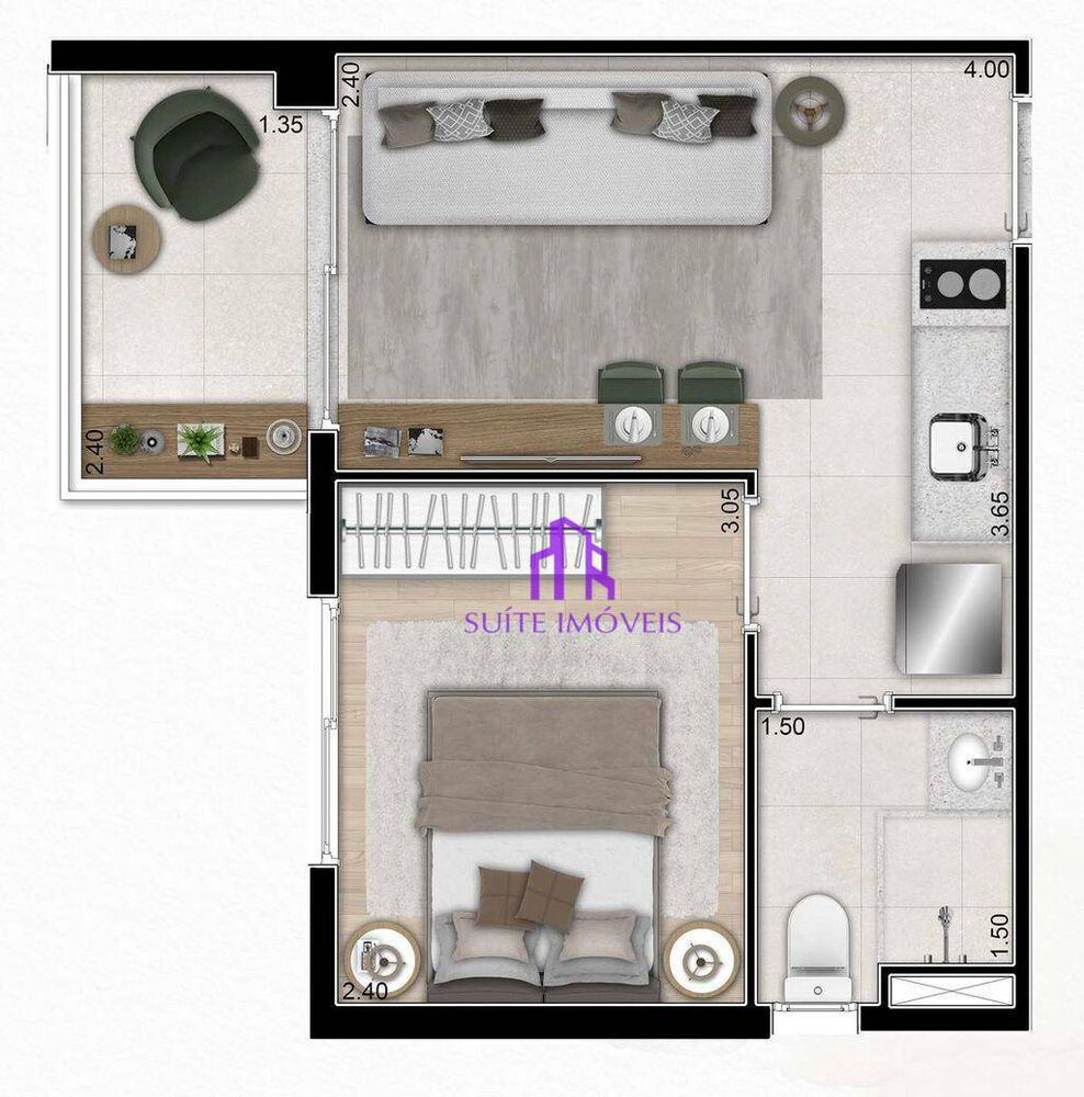 Apartamento, 1 quarto, 31 m² - Foto 13