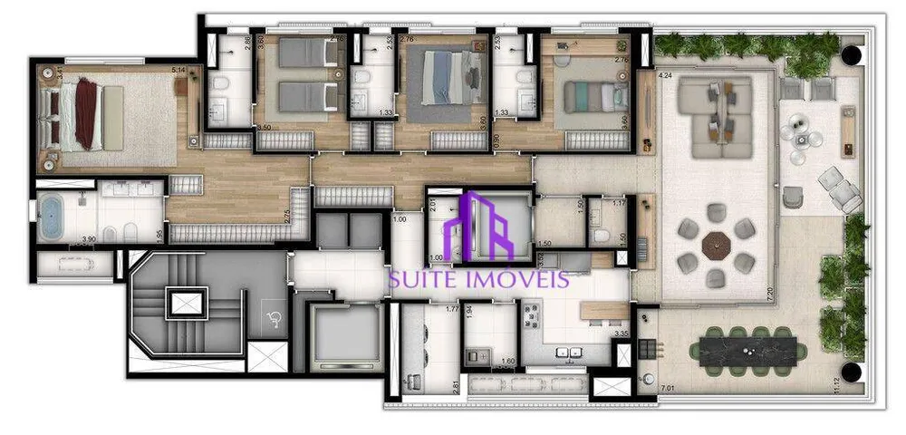 Apartamento, 4 quartos, 238 m² - Foto 3
