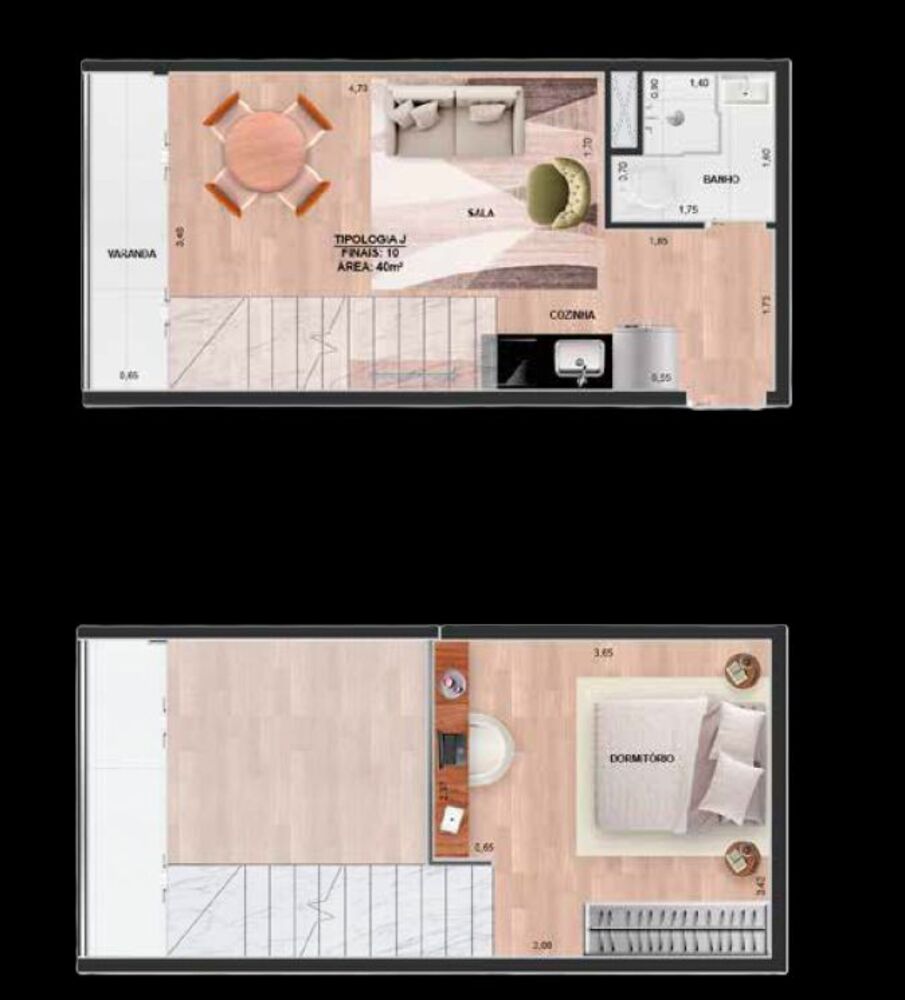 Apartamento, 2 quartos, 33 m² - Foto 2