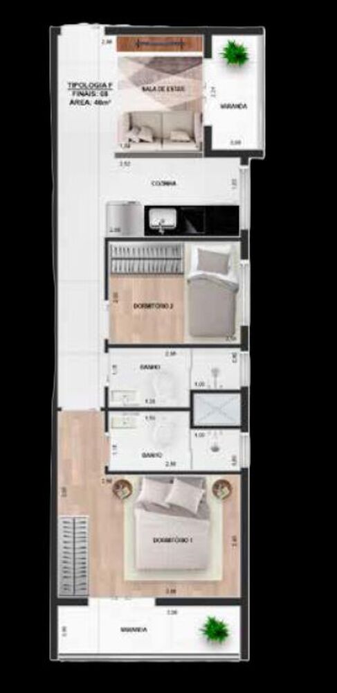 Apartamento, 2 quartos, 33 m² - Foto 1