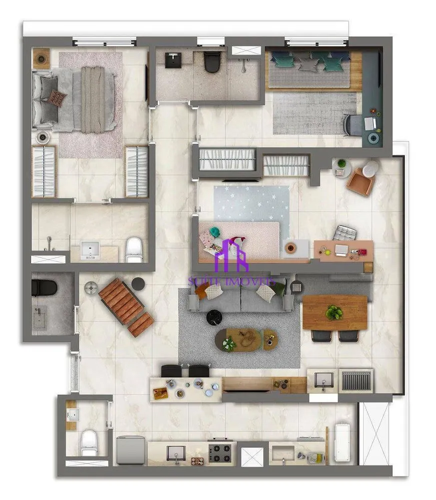 Apartamento, 3 quartos, 91 m² - Foto 3