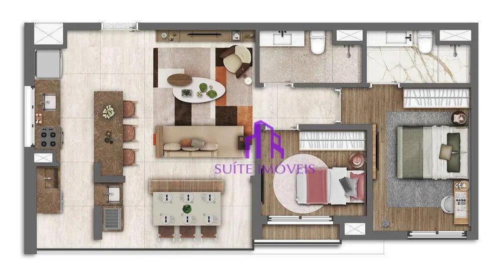 Apartamento, 3 quartos, 91 m² - Foto 1