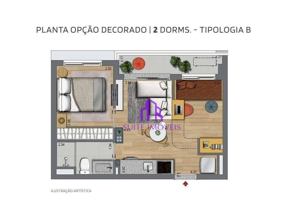 Apartamento, 2 quartos, 41 m² - Foto 3